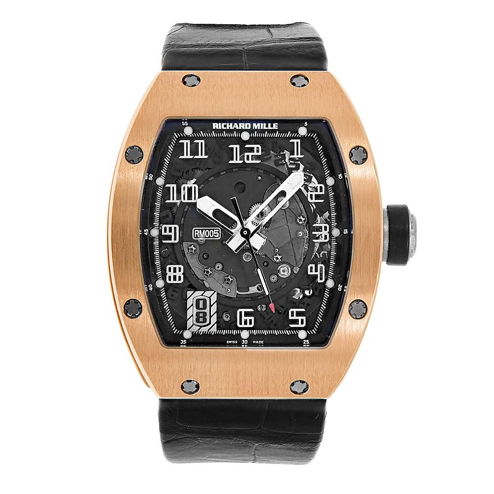 Richard Mille RM 005 18K Rose Gold, Skeleton Dial, 45 mm