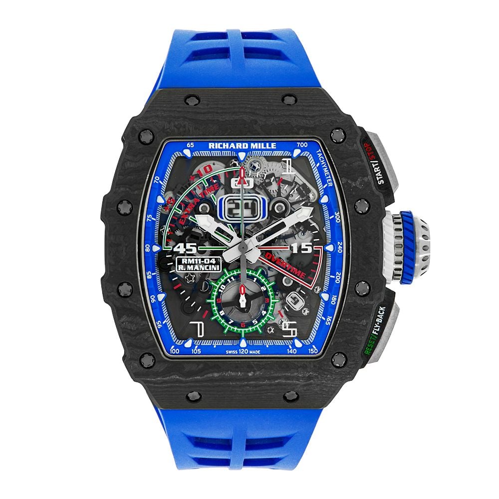 Richard Mille RM 11-04 Black Carbon, "Roberto Mancini", Skeleton Dial, 50 mm