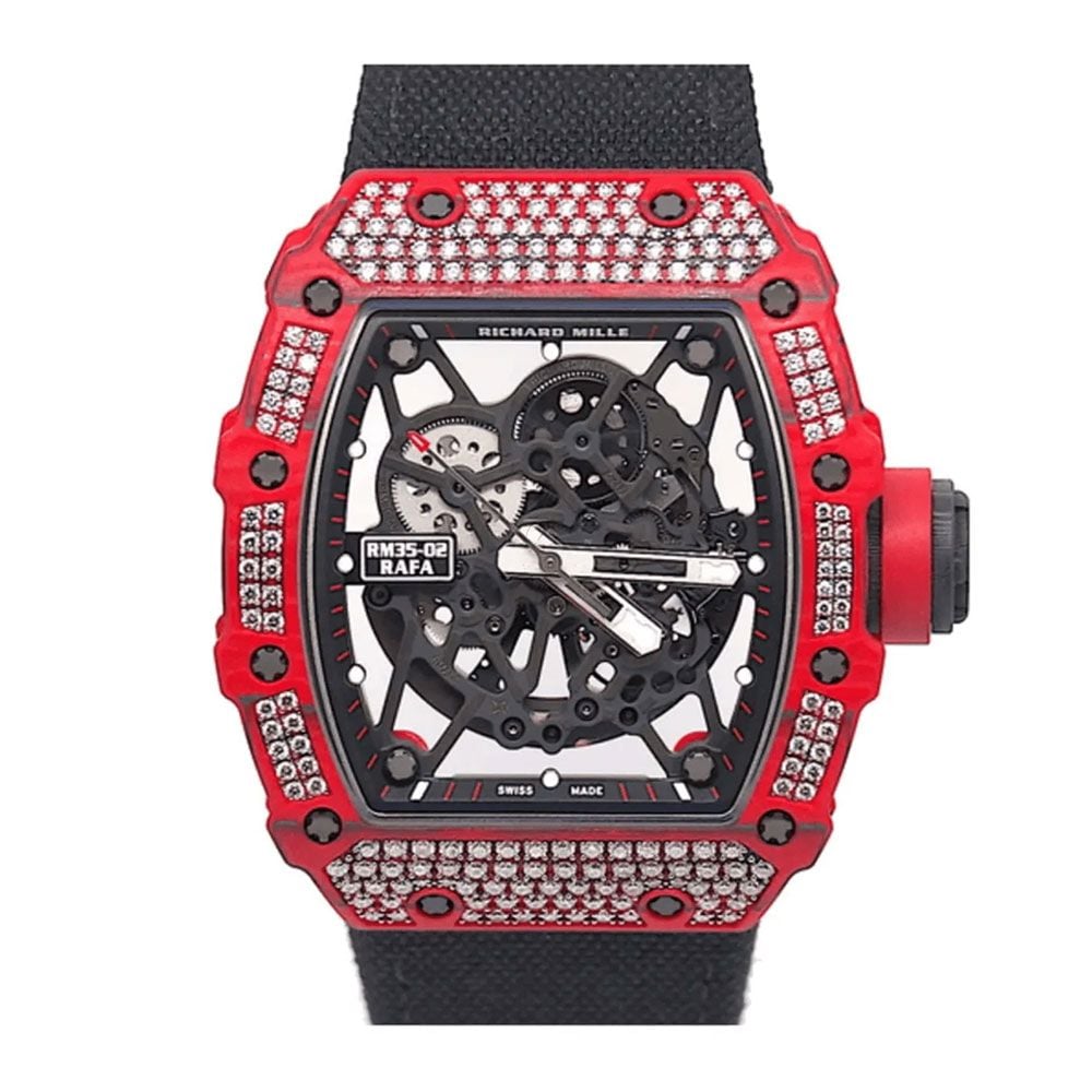 Richard Mille RM 35-02 Red Quartz TPT, "Rafael Nadal", Skeleton Dial, 50 mm