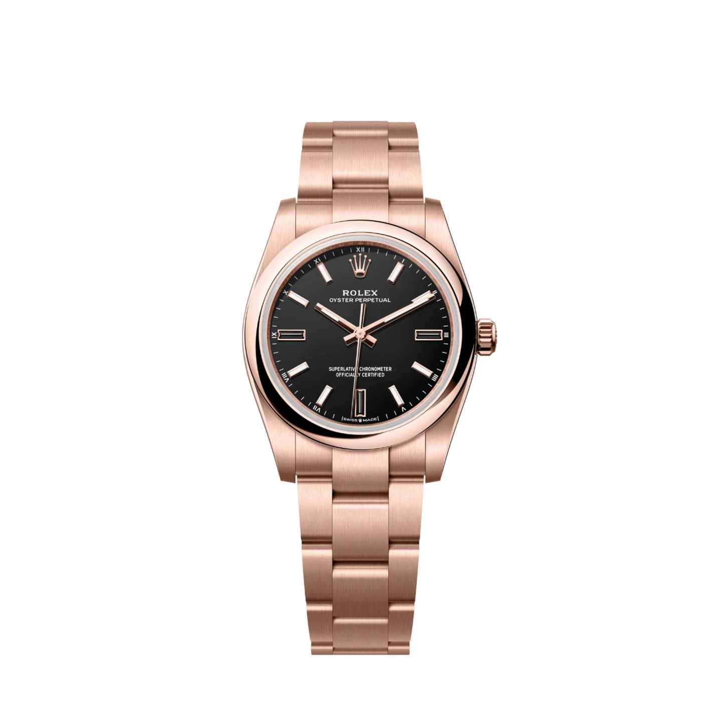 Rolex Oyster Perpetual 34 124205 Rose Gold Black Dial (2026)