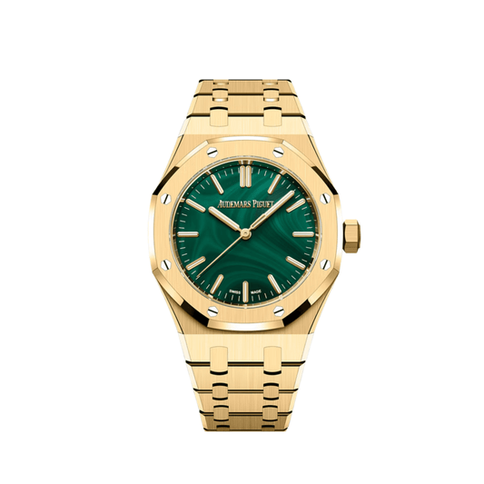 Audemars Piguet Royal Oak 15553BA.OO.1356BA.04 Yellow Gold Malachite Stone Dial (2026)