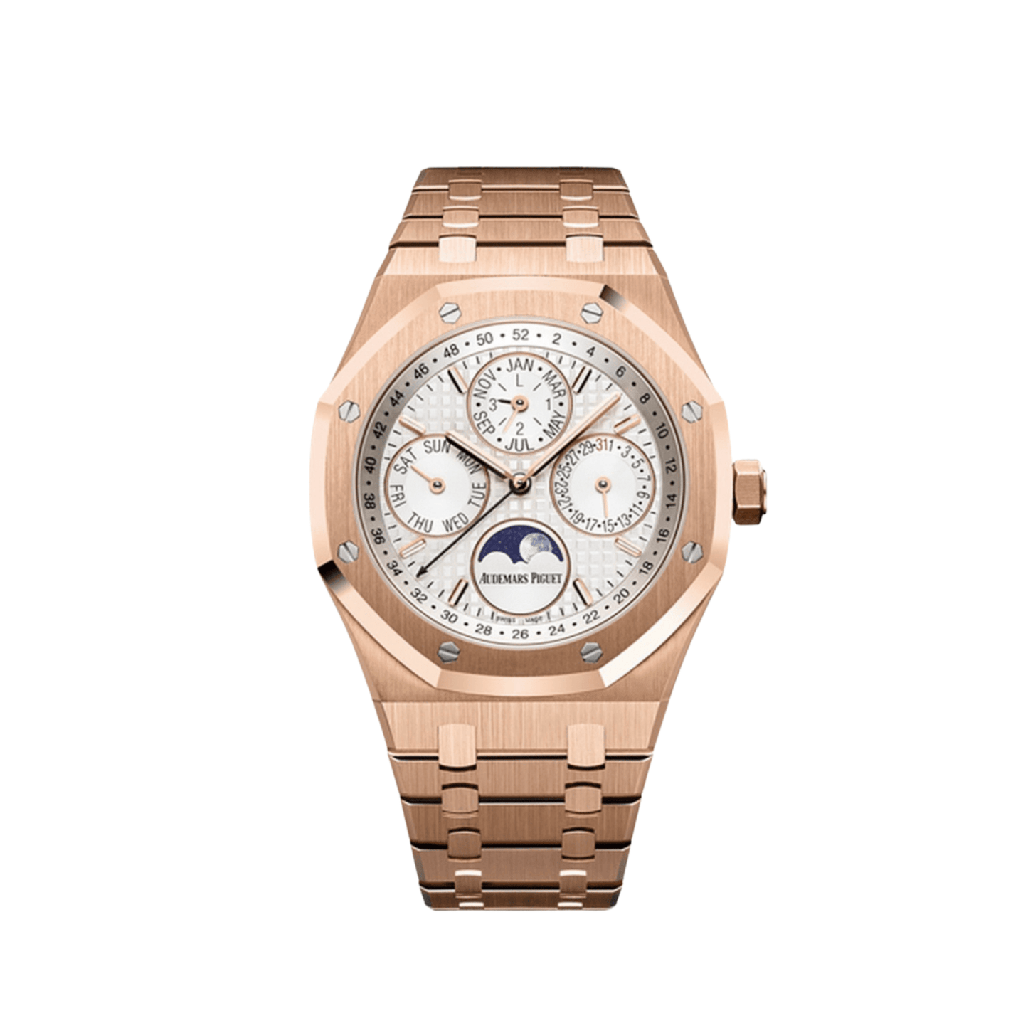 Audemars Piguet Royal Oak Perpetual Calendar 26574OR.OO.1220OR.01 Rose Gold Silver Dial (2021)