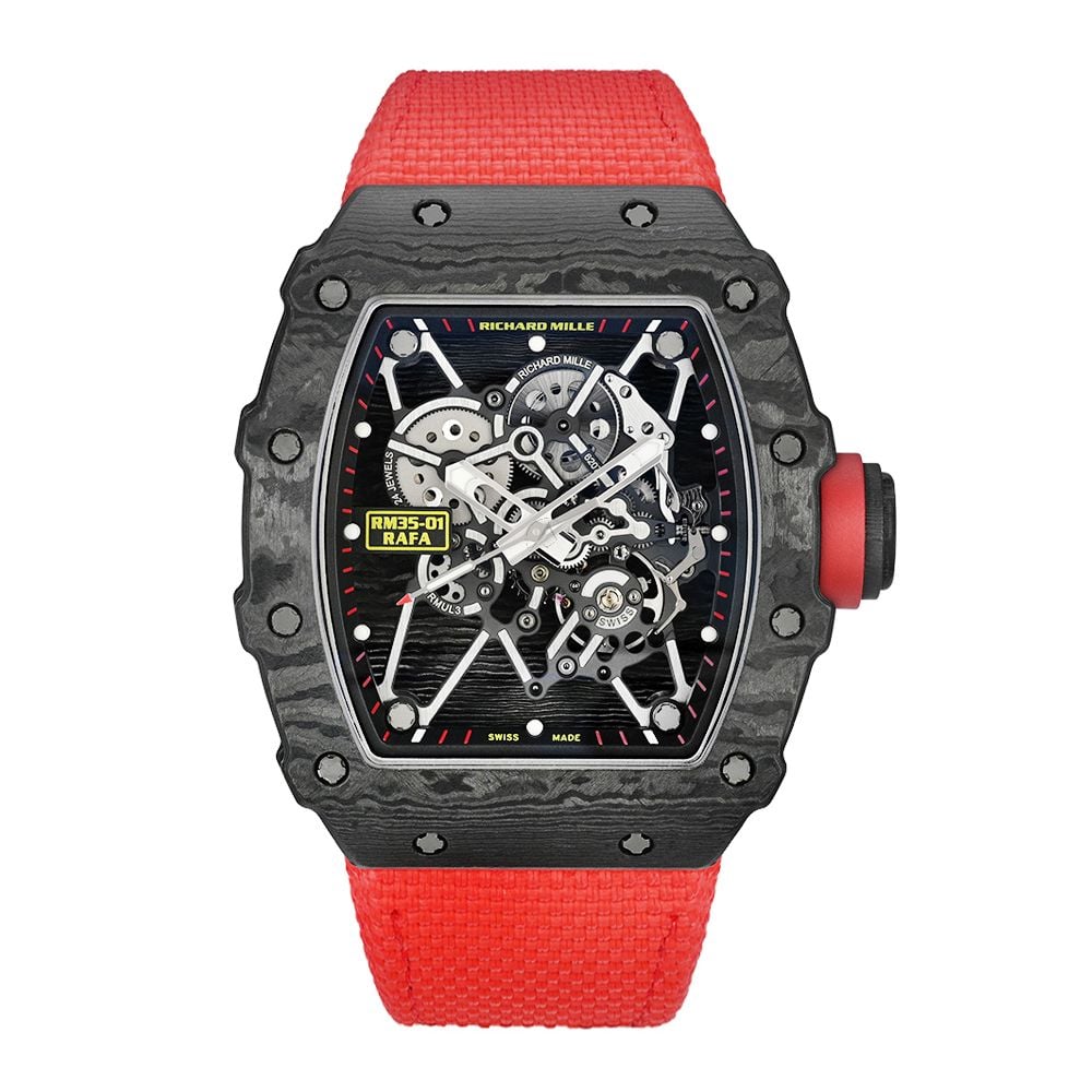 Richard Mille RM 35-01 "Rafael Nadal", Black Carbon, Skeleton Dial, 42 mm