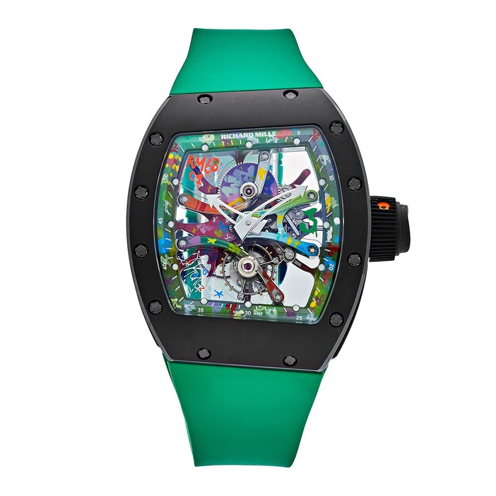 Richard Mille RM 68-01 "Cyril Kongo" Tourbillion, Carbon, Skeleton Dial, 50 mm
