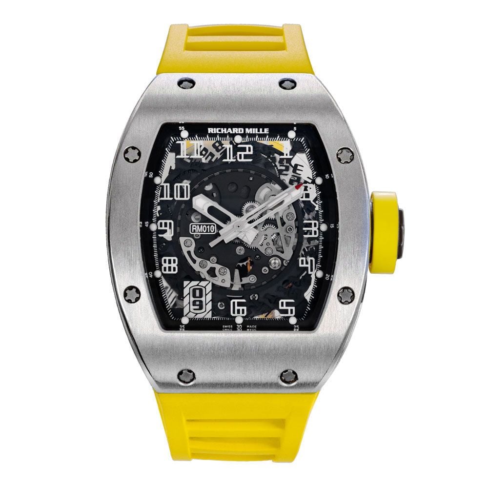 Richard Mille RM 010 18K White Gold, Transparent Dial, 48 mm