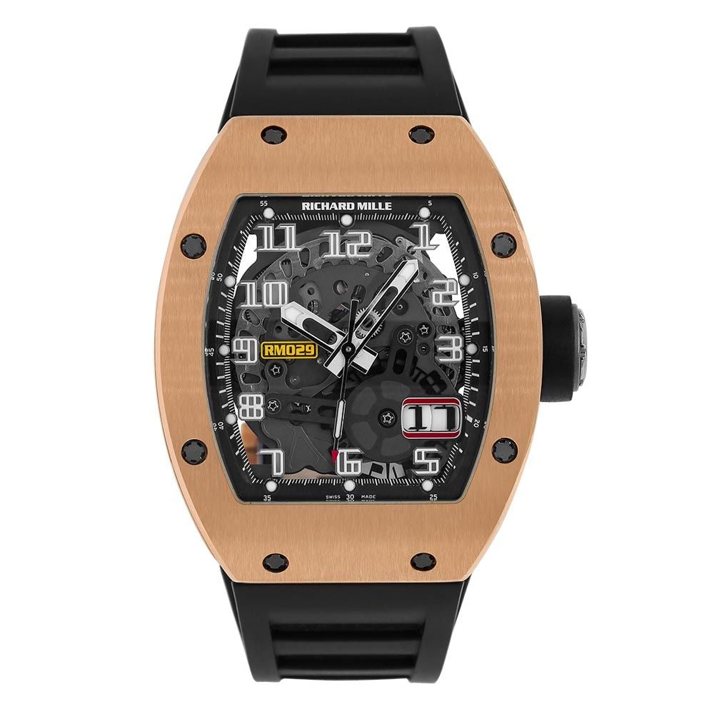Richard Mille RM 029 18K Rose Gold, Transparent Dial, 48 mm